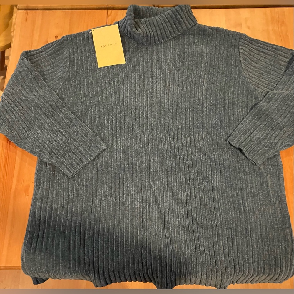 NET Denim&Co Blue Turtleneck Sweater size 2x